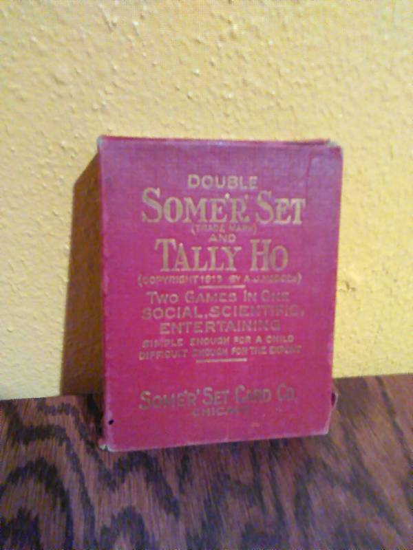 lot 207 image: 1913 Double Some R Set And Tally Ho Antique Card Game Full Rare Deck 50 Cards