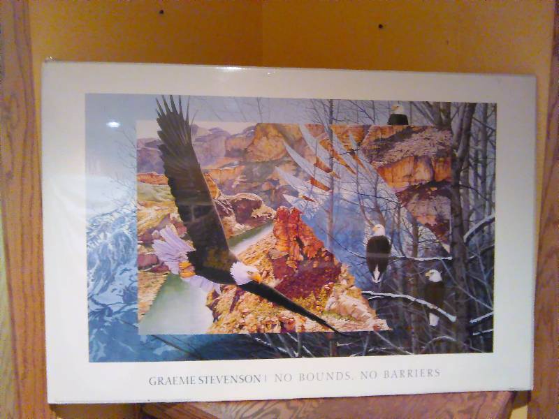 lot 219 image: Eagle Grand Canyon Poster Graeme Stevenson, No Bounds No Barriers, Portal 24 x 36 Poster, New