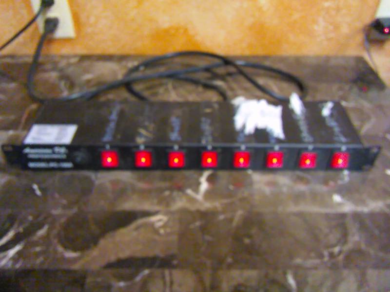 lot 241 image: American DJ Professionals,8 outlet power strip, Model PC-100A