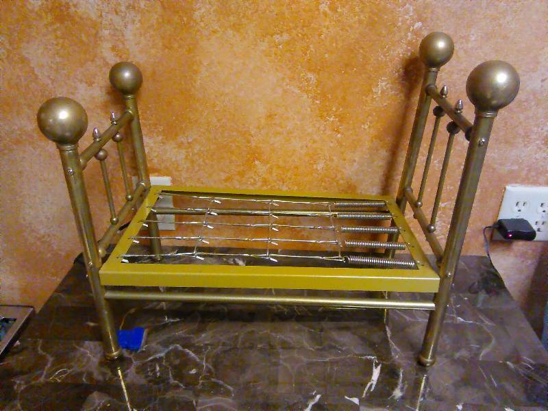 lot 234 image: Brass Bed, Doll Size