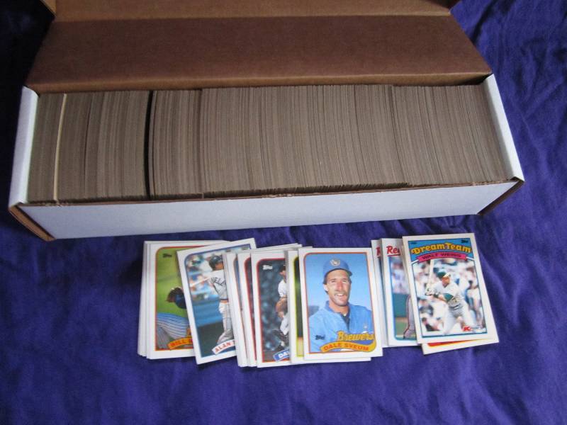 Box of 1989 topps baseball cards...