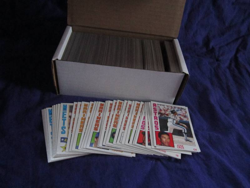 Box of1984 topps baseball cards...