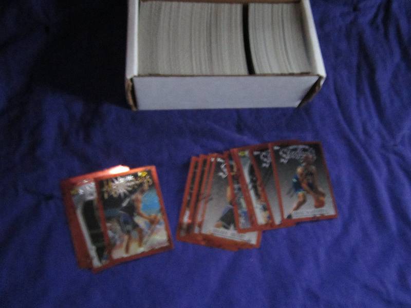 Box of 1996-97 topps finest baseket...