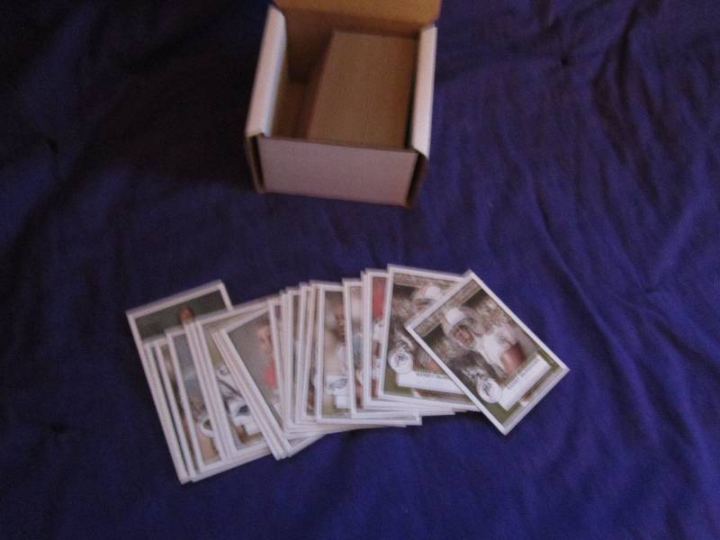 Box of 2006 Topps Heritage football...