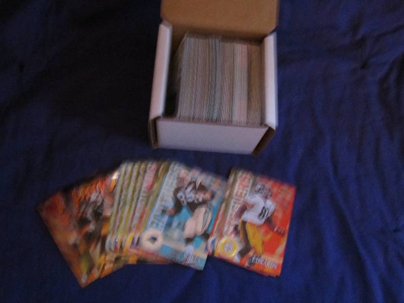 Box of topps finest football cards...