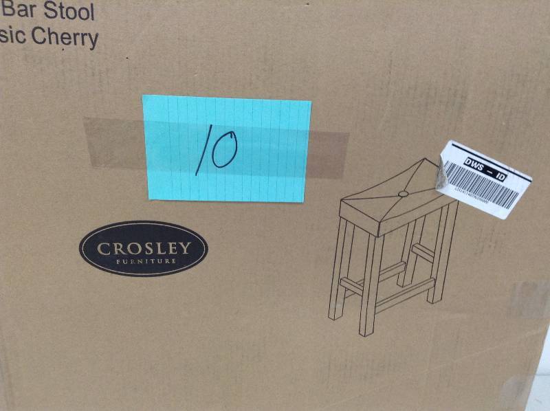 lot 10 image: Crosley Furniture Saddle Seat Counter Stool 24