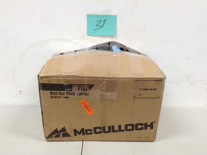 lot 38 image: McCulloch MC1275 Heavy-Duty Steam Cleaner - Handheld Steam Cleaners
