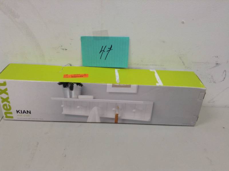 lot 47 image: Nexxt Kian 5-Hook Wall Shelf