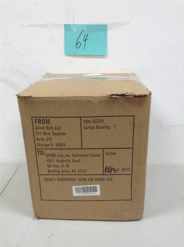 lot 64 image: Cooks Companion 1200W Air Fryer Red