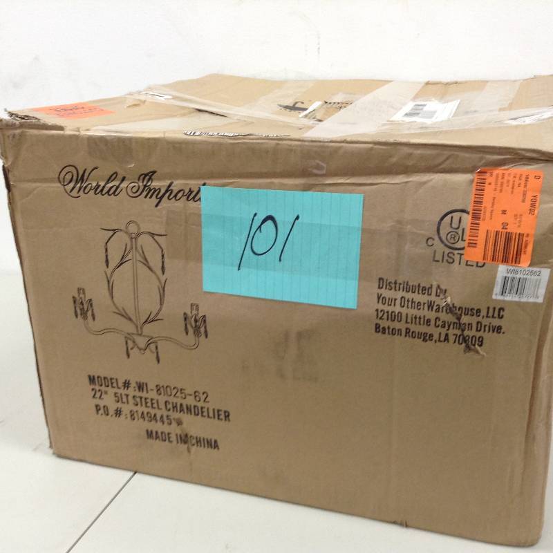 lot 101 image: World Import WI-81025-62 22 5 LT Steel Chandalier