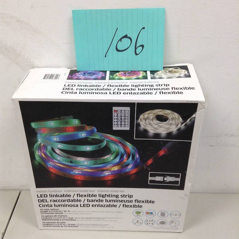 lot 106 image: LED LinkableFlexibkle lightning Strip