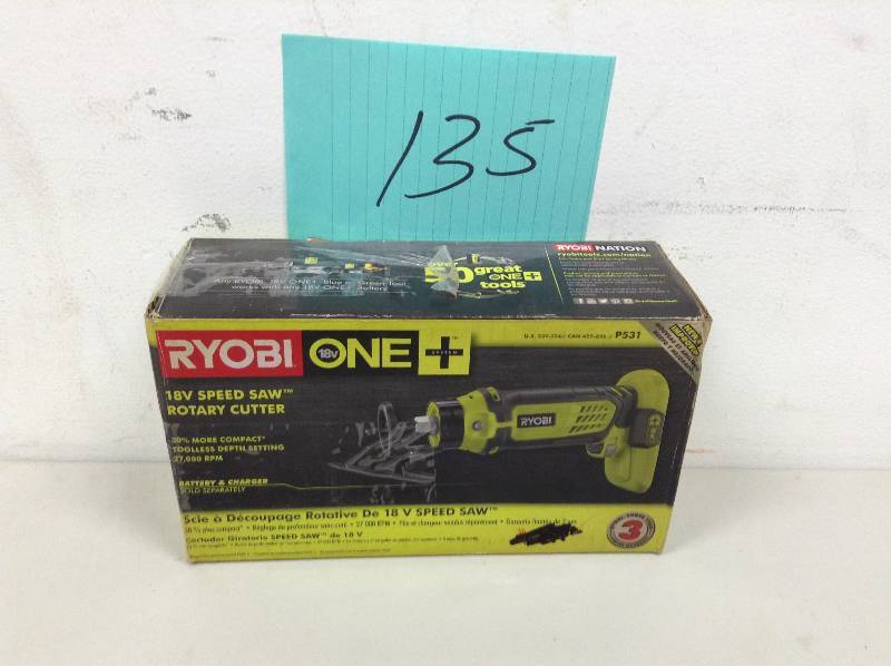 lot 135 image: Ryobi 18V Speed Saw Rotary Cutter