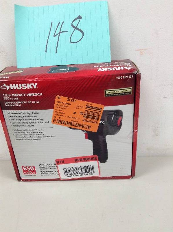 lot 148 image: Husky 12  impact wrench  used