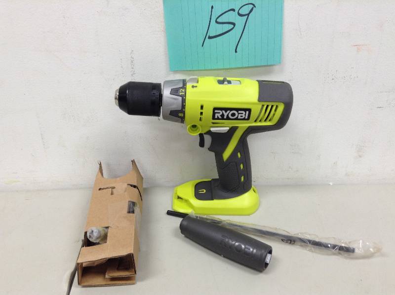 lot 159 image: Ryobi ONE 18-Volt 12 in. Cordless Hammer Drill (Tool-Only)
