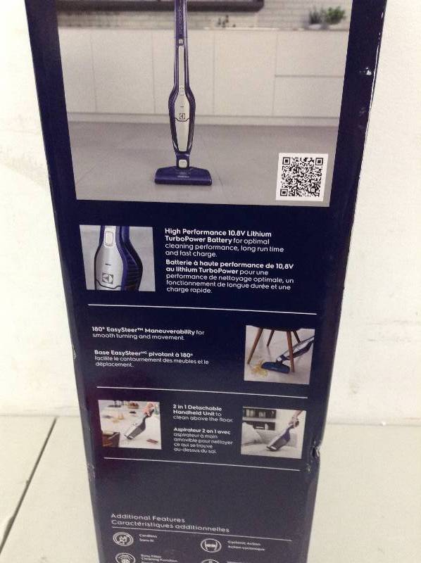 lot 171 image: Electrolux Ergorapido Lithium Ion 2-1 Stick and Handheld Vacuum, EL2055B - Cordless
