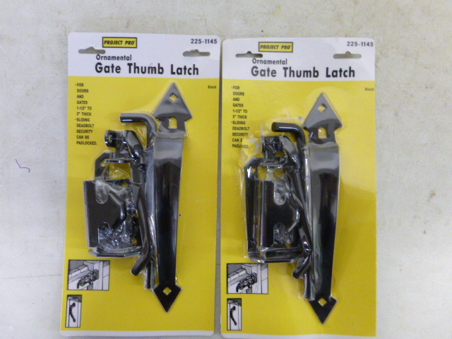 lot 504 image: 2 Project Pro Ornamental Gate Thumb Latches