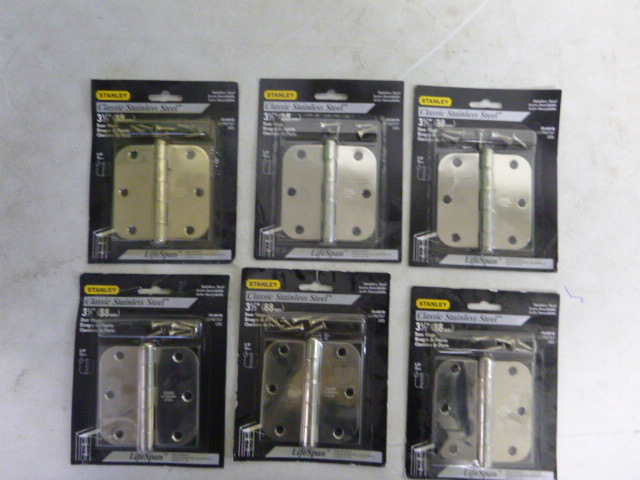 lot 517 image: 6 Stanley Classic Stainless Steel Door Hinges