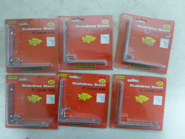 lot 528 image: 6 Project Pro Stainless Steel Corner Irons