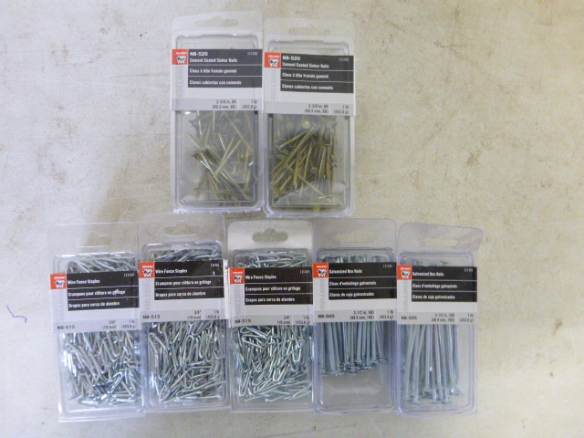 lot 557 image: Miscellaneous Nails and Wire Fence Staples