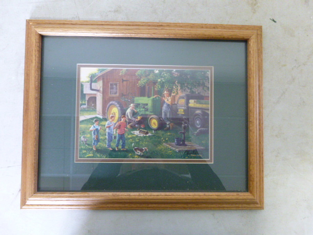 lot 581 image: Framed Farm Picture