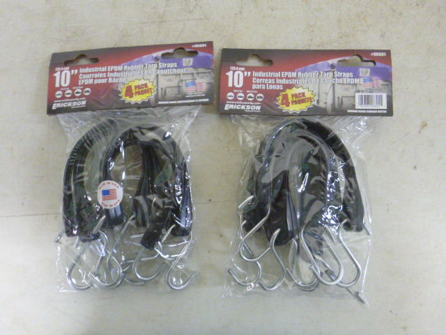 lot 45 image: 4 Packs of Erickson Industrial EPdm Rubber Tarp Straps