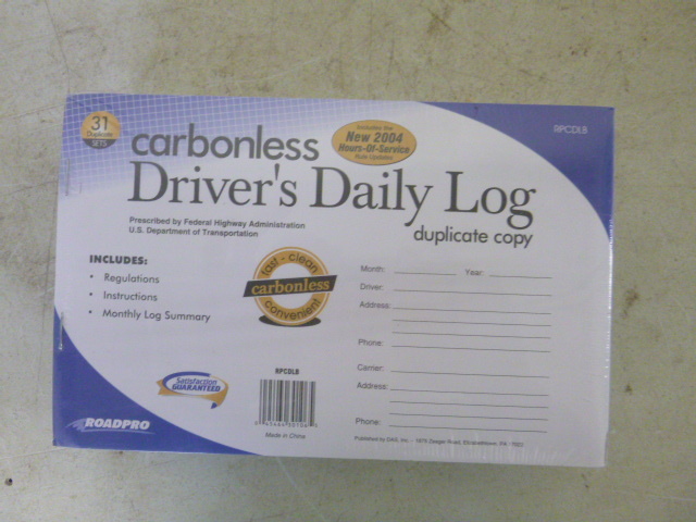lot 116 image: 10 Packs of Road Pro Carbonless Driver Daily Logs