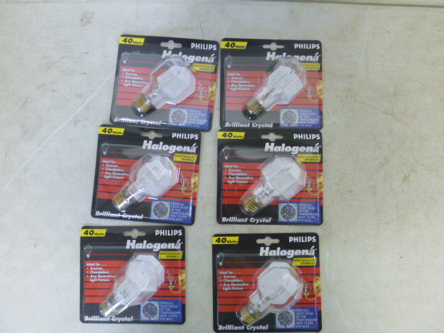 lot 154 image: 6 Philips Halogen Light Bulbs