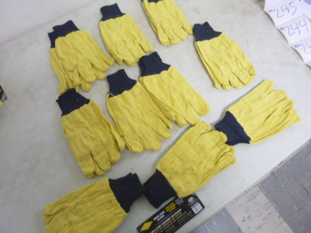 lot 245 image: 10 Pair of Diamondback Yellow Chore Gloves