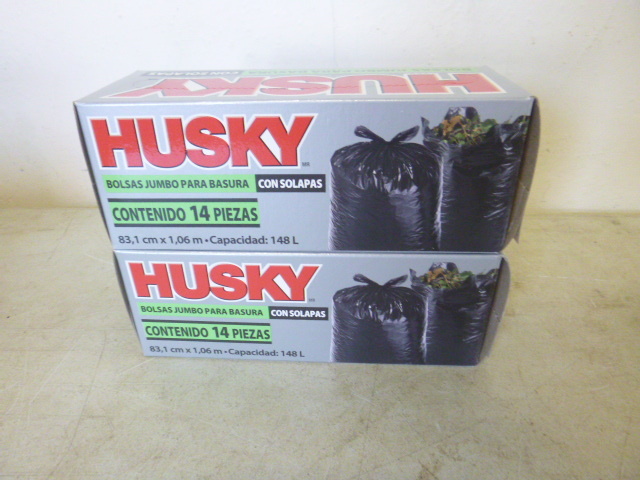 lot 281 image: 2 Boxes of Husky Flap Tie Yard Bags
