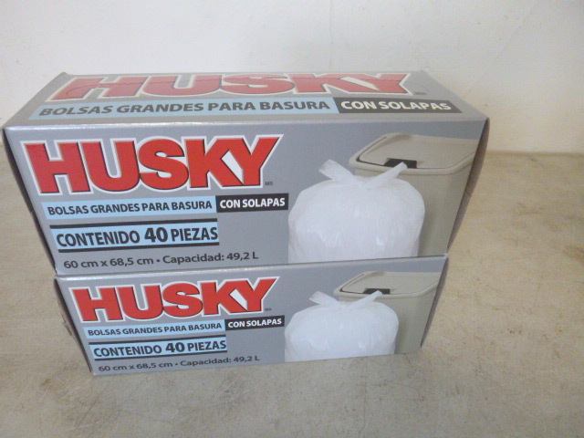 lot 286 image: 2 Boxes of Husky Flap Tie Kitchen Bags