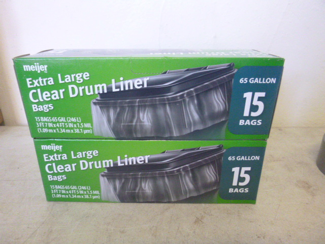 lot 287 image: 2 Boxes of Meijer Extra Large Drum Liners