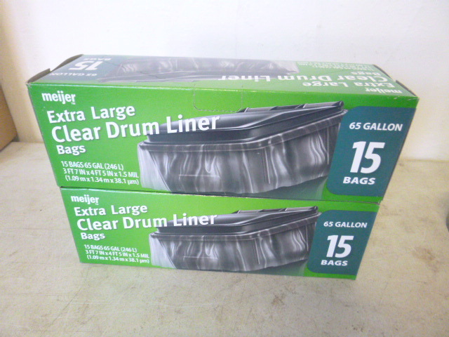 lot 289 image: 2 Boxes of Meijer Extra Large Drum Liners
