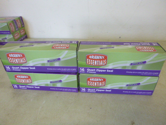lot 294 image: 4 Boxes of Brawny Essentials Quart Zipper Bags