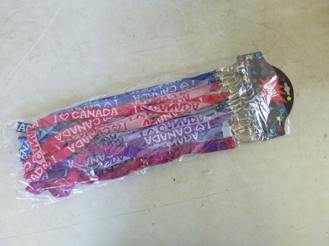 lot 342 image: 12 I Love Canada Lanyards