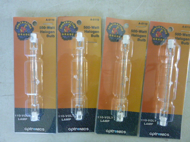lot 348 image: 4 Optronics 500 Watt Halogen Bulbs