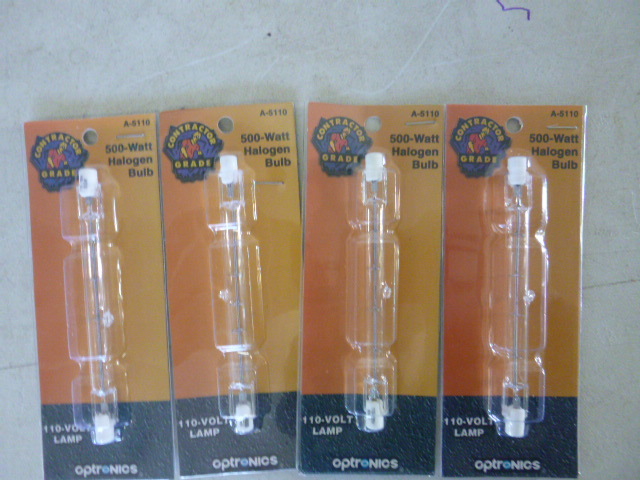 lot 349 image: 4 Optronics 500 Watt Halogen Bulbs