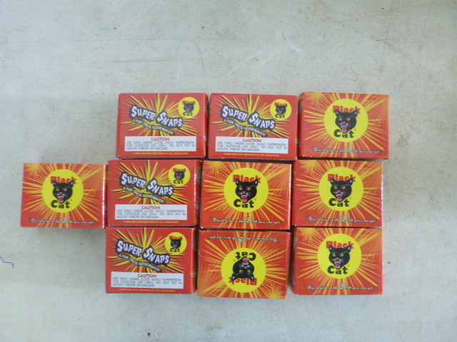 lot 357 image: 10 Boxes of Black Cat Snaps