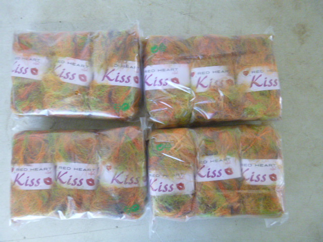 lot 361 image: 4 Packs of Red Heart Kiss Yarn