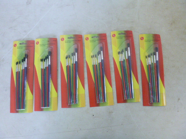 lot 365 image: 6 Packs of Water Coloring Artist Brushes