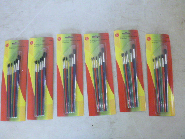 lot 366 image: 6 Packs of Water Coloring Artist Brushes