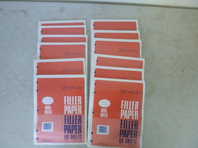 lot 379 image: 12 Packs of Filler Paper