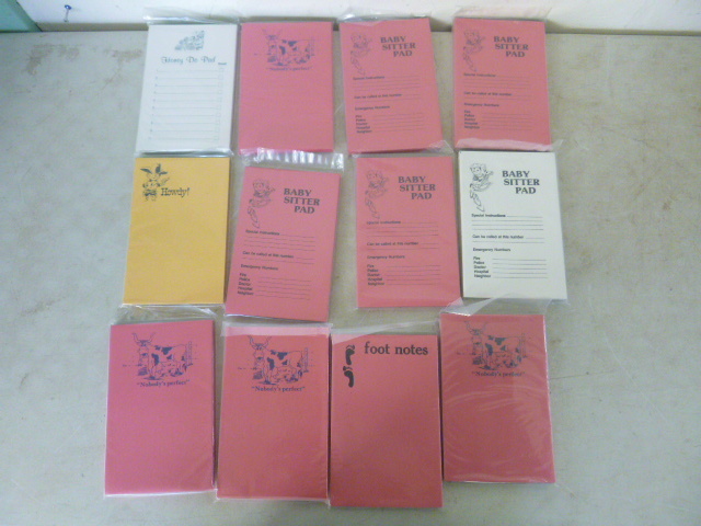 lot 390 image: 12 Packs of Miscellaneous Note Pads