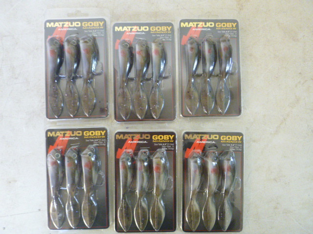 lot 430 image: 6 Packs of Matzuo Goby Minnows