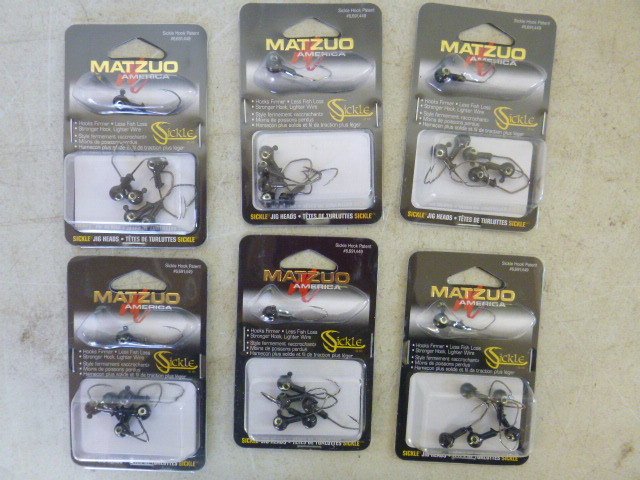 lot 432 image: 6 Packs of Matzuo Sickle Jig Heads