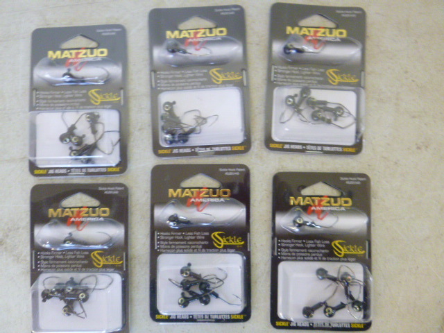 lot 433 image: 6 Packs of Matzuo Sickle Jig Heads