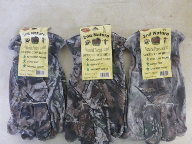 lot 451 image: 3 Pair of Cordova 2nd Nature Suede Cowhide Gloves