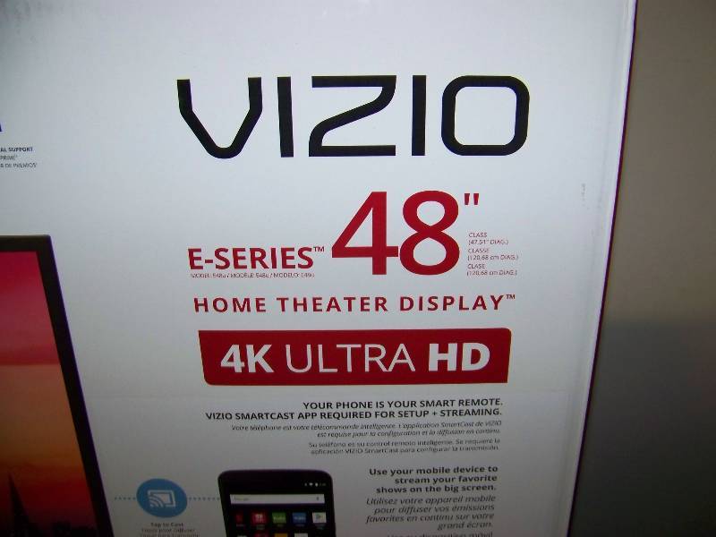 lot 1 image: 48, Vizio, 4K Ultra HD, SMART, Television  TV - BRAND NEW