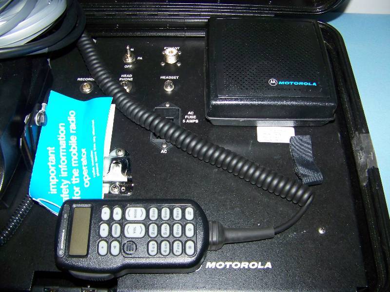 lot 65 image: Motorola, Portable Communication Device with Antenna in Hard Sided Case