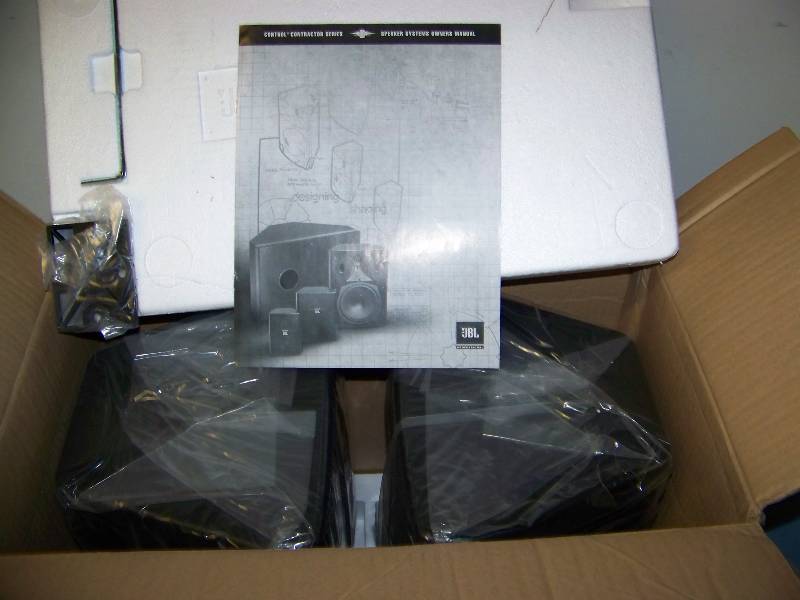 lot 32 image: (Pair) JBL, Control Contractor Series, 8, 2-Way, High Output, Indoor  Outdoor, Background  Foreground Speakers - BRAND NEW