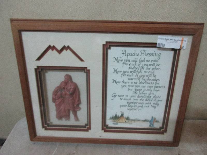 Apache blessing picture in nice frame